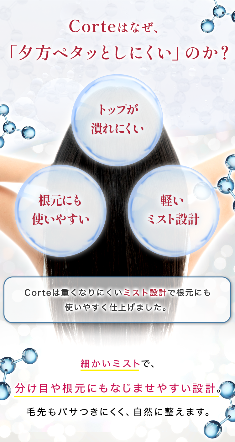 Corteはなぜ夕方ペタッとしにくいのか